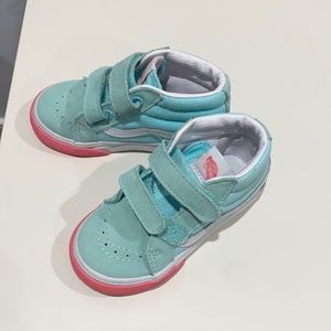 Vans toddler Sk8-mid teal shoes